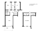 Grundriss - Kapitalanlage mit Balkon – vermietete 4-Zimmer-Wohnung über zwei Etagen inkl. Stellplatz